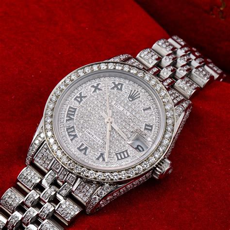 rolex silver diamonds|diamond rolex watches for sale.